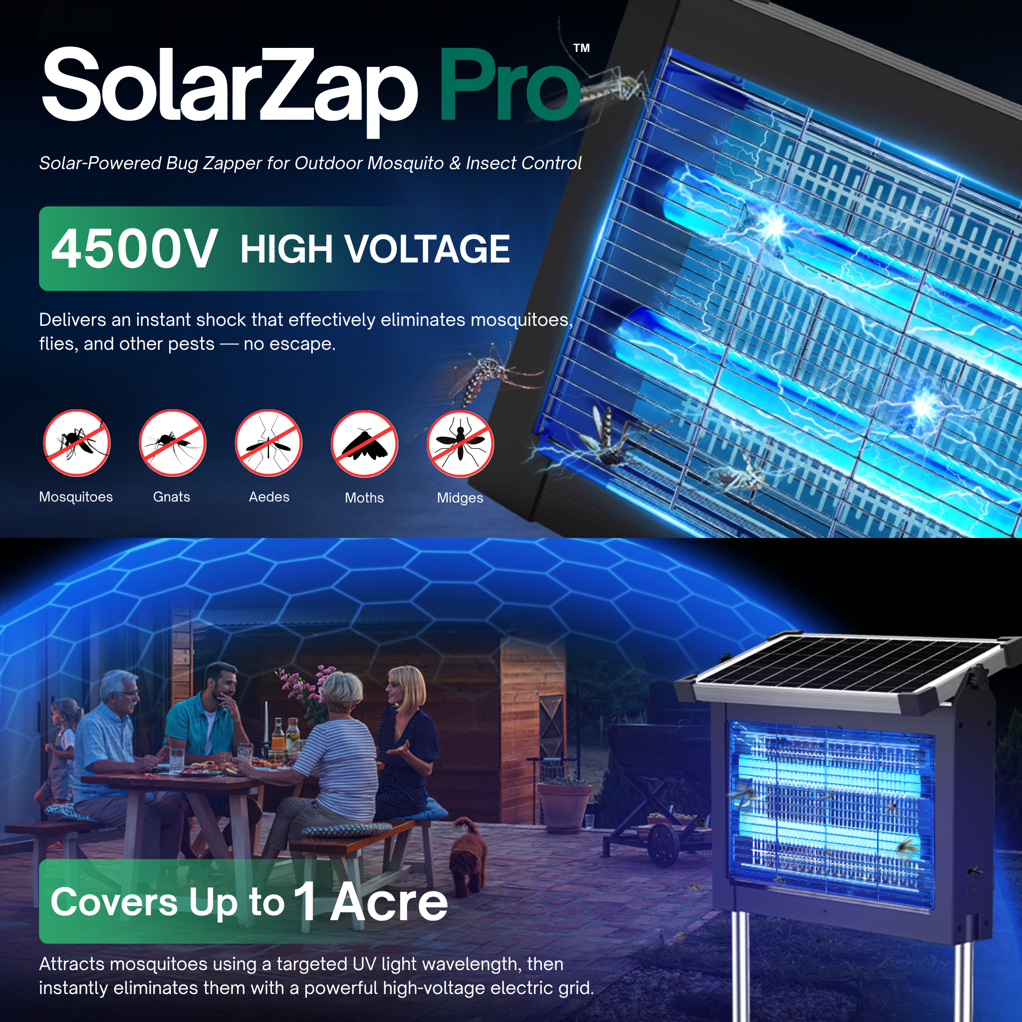 SunZap Pro™ – Instant Bug-Free Comfort, Powered by the Sun